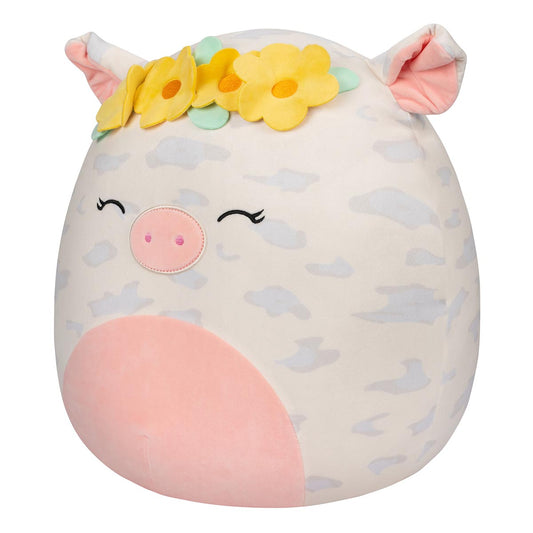 Squishmallows 16" Rosie the Spotted Pig with Yellow Flower Crown | Jazwares