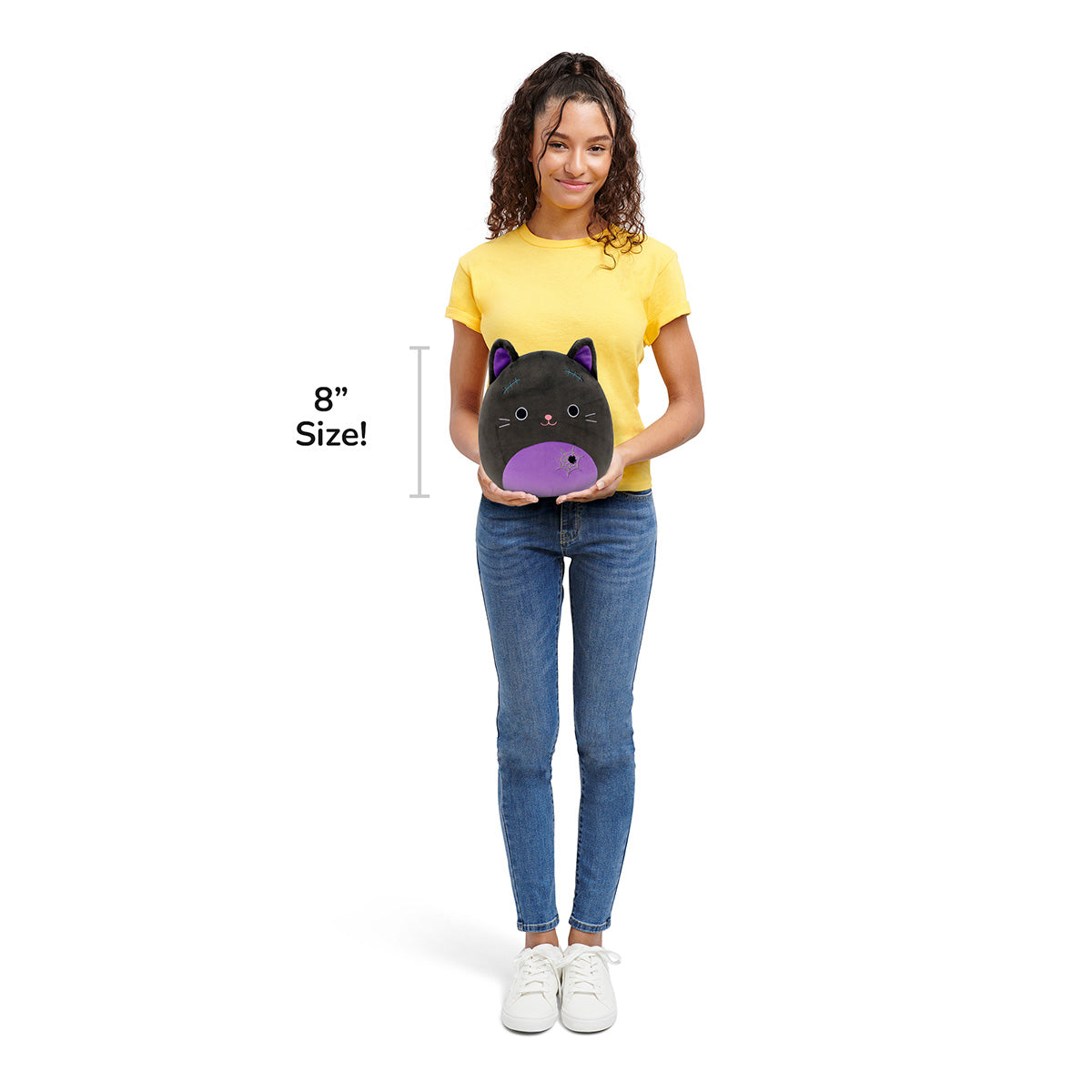 Squishmallows 8" Autumn the Black Cat with Purple Belly | Jazwares