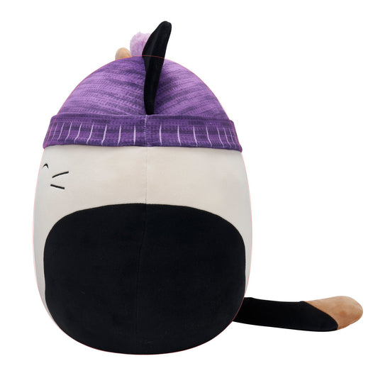 Squishmallows 14" Cam Calico Cat with Purple Hat | Jazwares