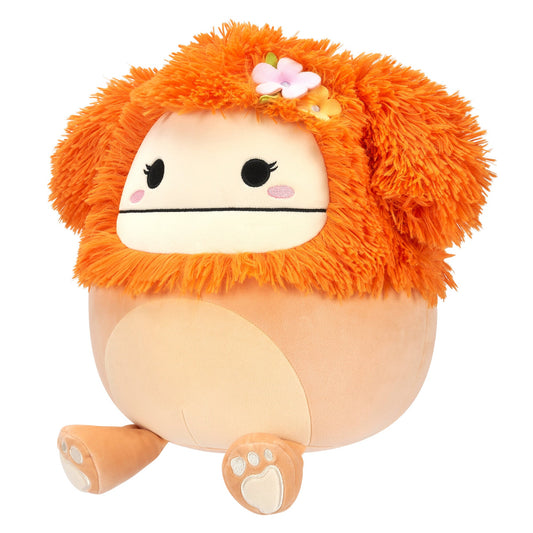 Squishmallows 12" Shasta the Peach Bigfoot with Tropical Flower | Jazwares