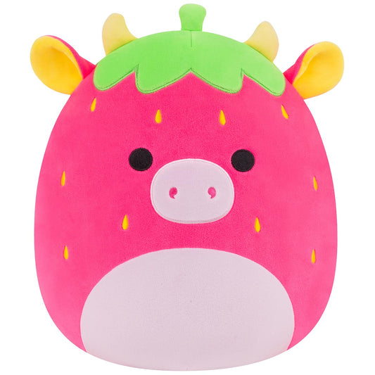 Squishmallows 12" Cleary the Hot Pink Strawberry Cow | Jazwares