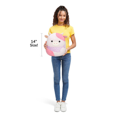 Squishmallows 14" Reshma the Light Pink Cow | Jazwares