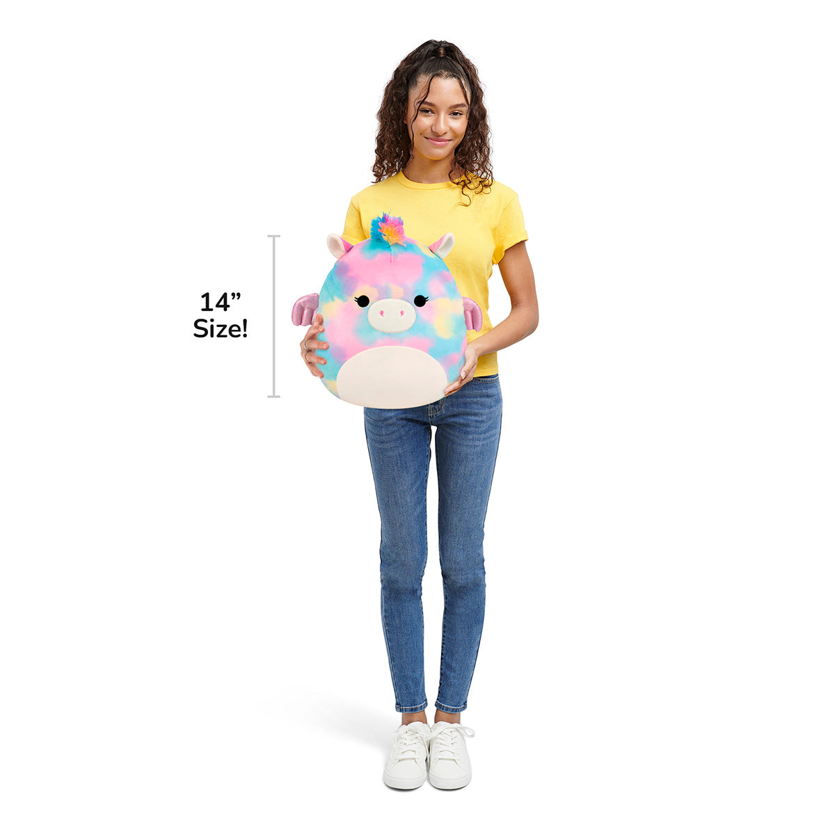 Squishmallows 14" Jaime the Rainbow Tie-Dye Pegasus | Jazwares