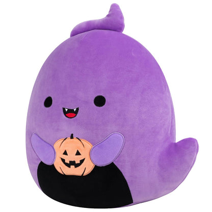 Squishmallows 12" Jordon the Purple Ghost Holding Jack O'Lantern | Jazwares