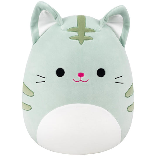 Squishmallows 16" Chase the Green Tabby Cat | Jazwares