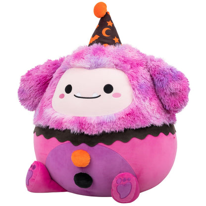 Squishmallows 20" Woxie the Magenta Bigfoot in Clown Costume | Jazwares