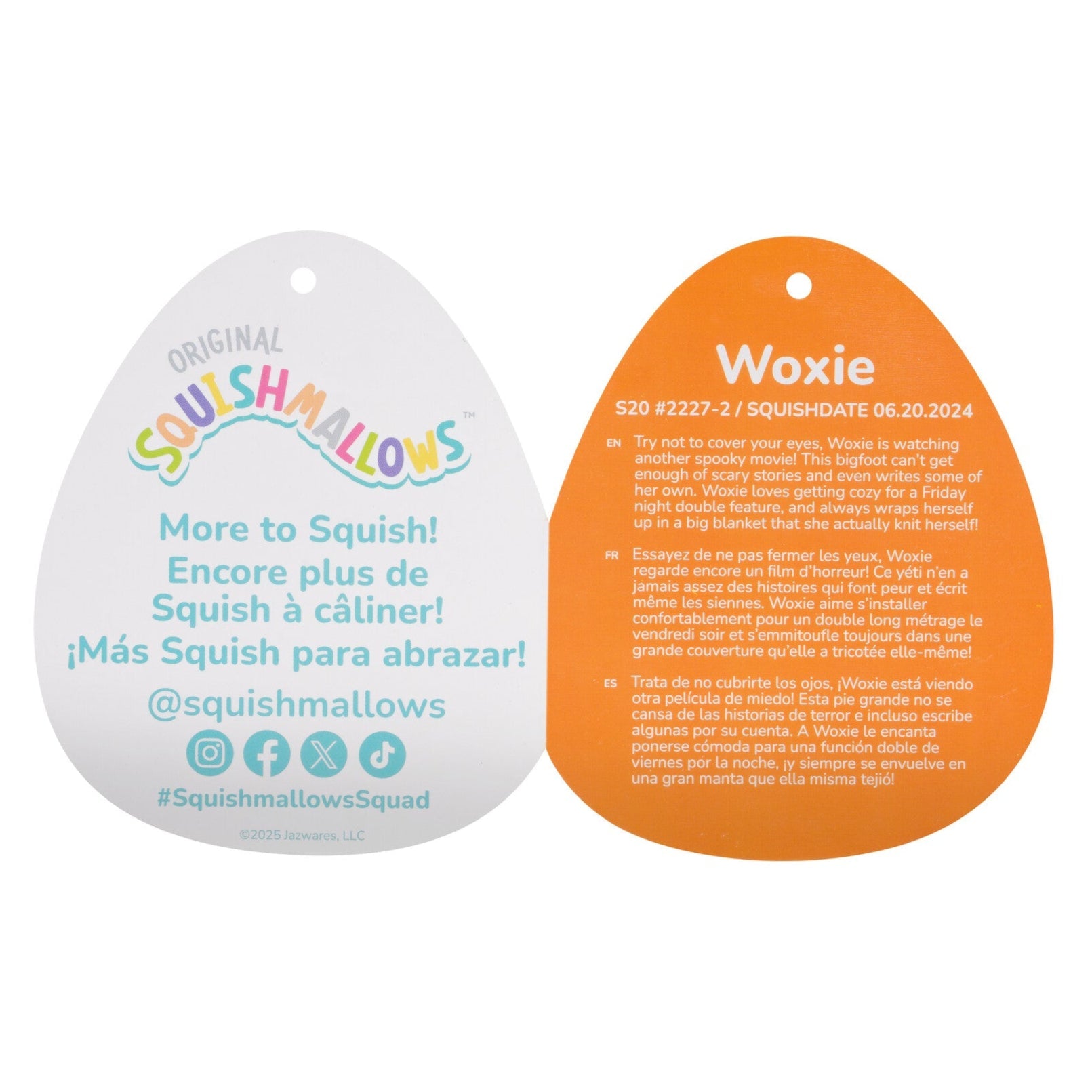Squishmallows 20" Woxie the Magenta Bigfoot in Clown Costume | Jazwares