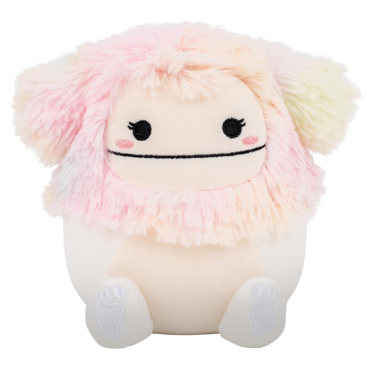 Squishmallows 5" Zaylee the White Bigfoot with Rainbow Mane | Jazwares