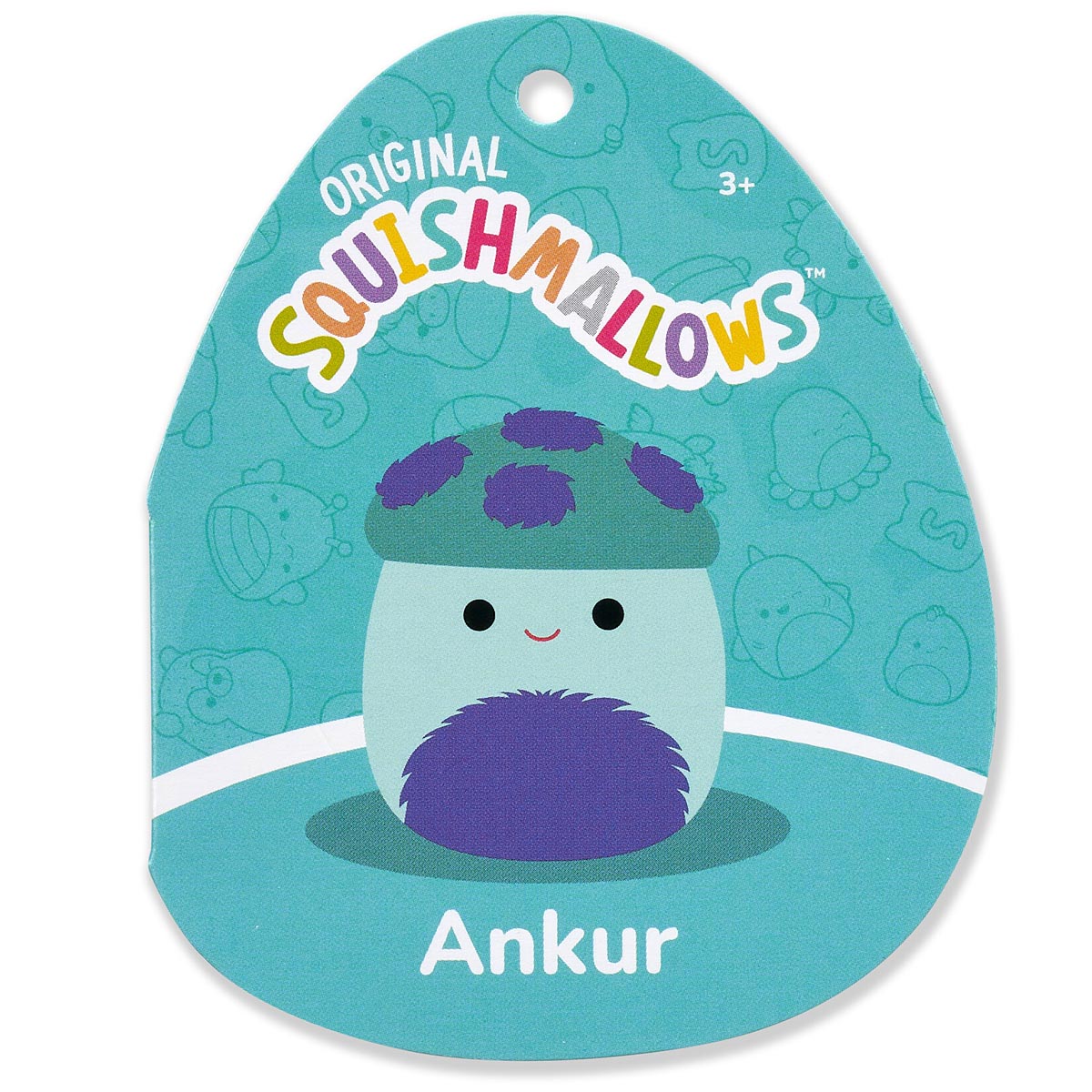 Squishmallows 5" Ankur the Teal Mushroom with Fuzzy Belly | Jazwares