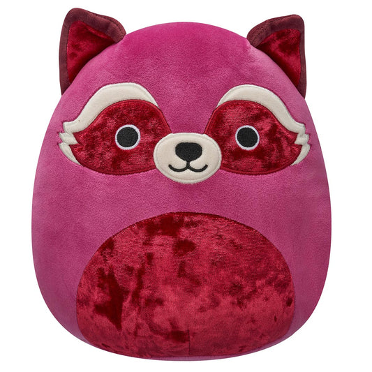 Squishmallows 8" Olivieri the Maroon Raccoon with Velvet Accents | Jazwares