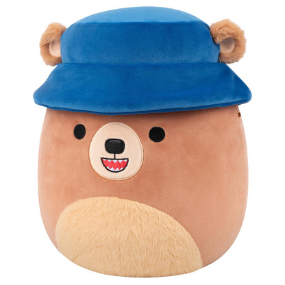 Squishmallows 12" Stokely the Brown Kodiak Bear with Bucket Hat | Jazwares