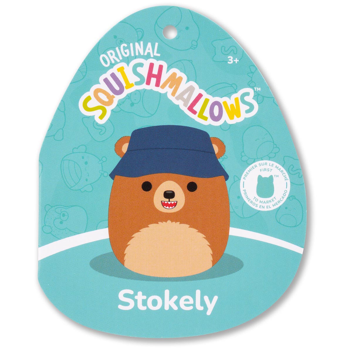 Squishmallows 12" Stokely the Brown Kodiak Bear with Bucket Hat | Jazwares