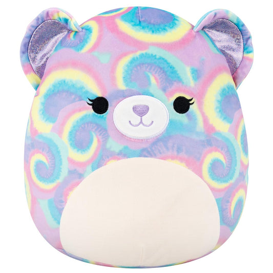 Squishmallows 12" Jonessa the Purple Psychedelic Tie-Dye Bear | Jazwares