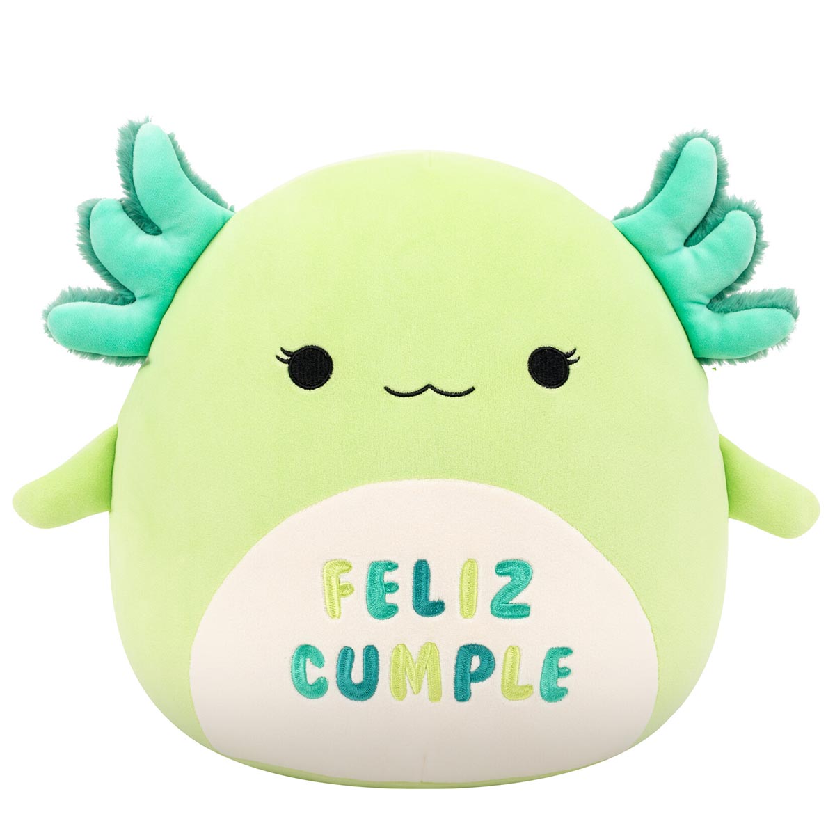 Squishmallows 12" Mipsy the Green Axolotl with “Feliz Cumple” Embroidery | Jazwares