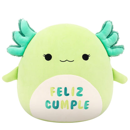 Squishmallows 12" Mipsy the Green Axolotl with “Feliz Cumple” Embroidery | Jazwares