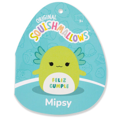 Squishmallows 12" Mipsy the Green Axolotl with “Feliz Cumple” Embroidery | Jazwares