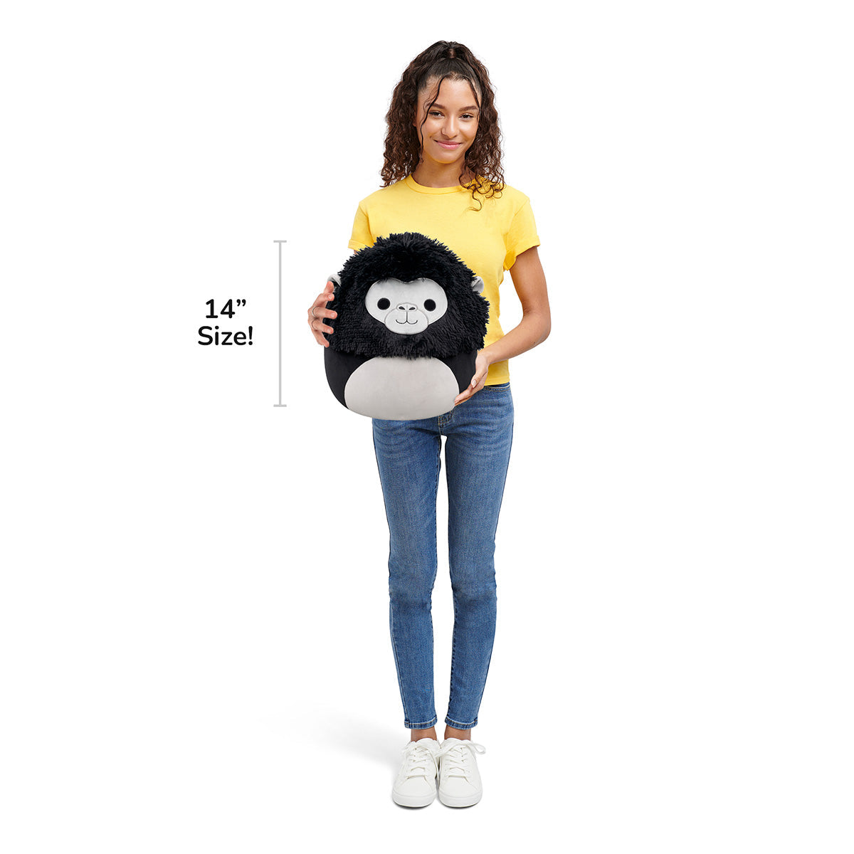 Squishmallows 14" Aron the Black Gorilla | Jazwares