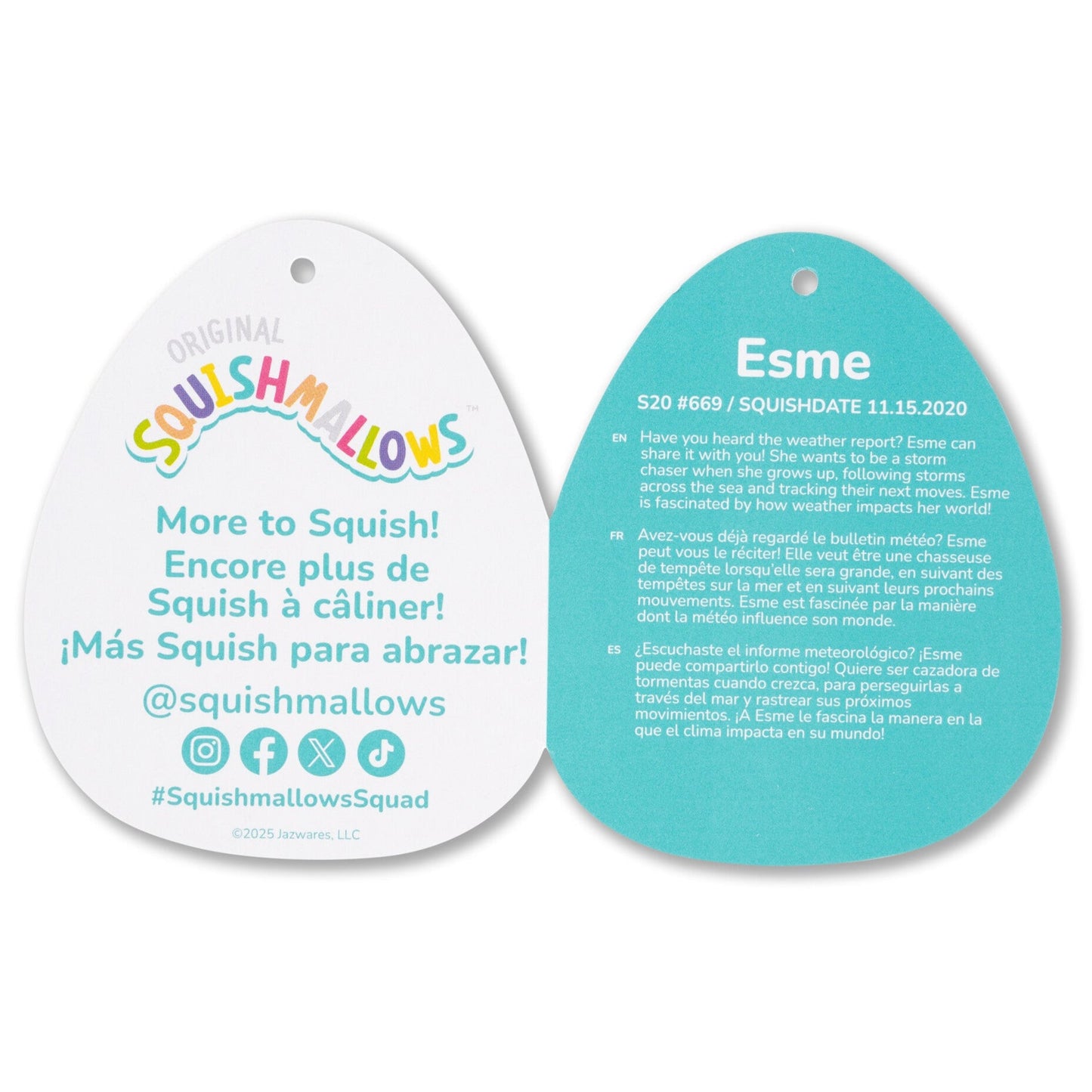 Squishmallows 20" Esme the Pink Narwhal | Jazwares