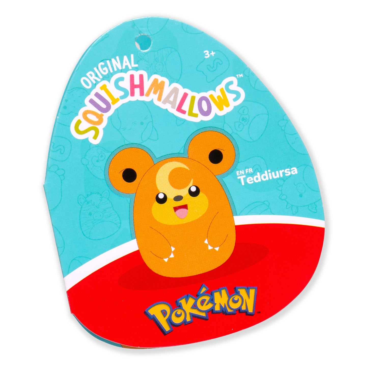 Squishmallows 3.5-Inch Pokémon Teddiursa Clip | Jazwares