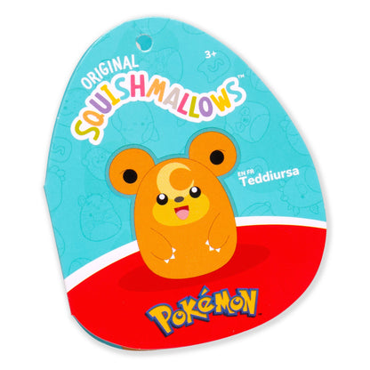 Squishmallows 3.5-Inch Pokémon Teddiursa Clip | Jazwares