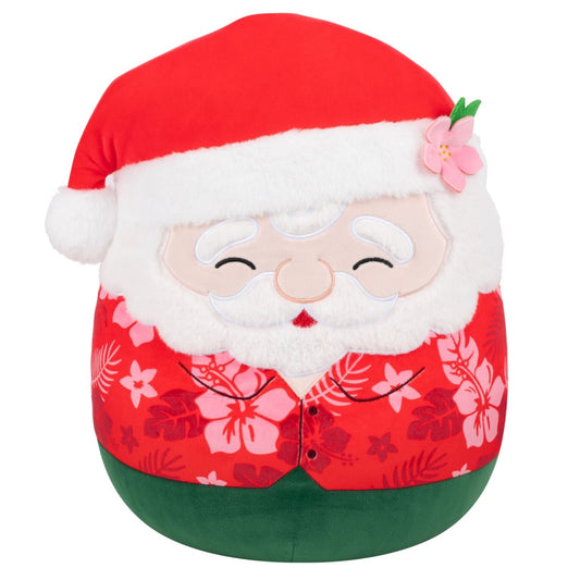 Squishmallows 14" Nick the Santa Claus in Red Hawaiian Shirt | Jazwares