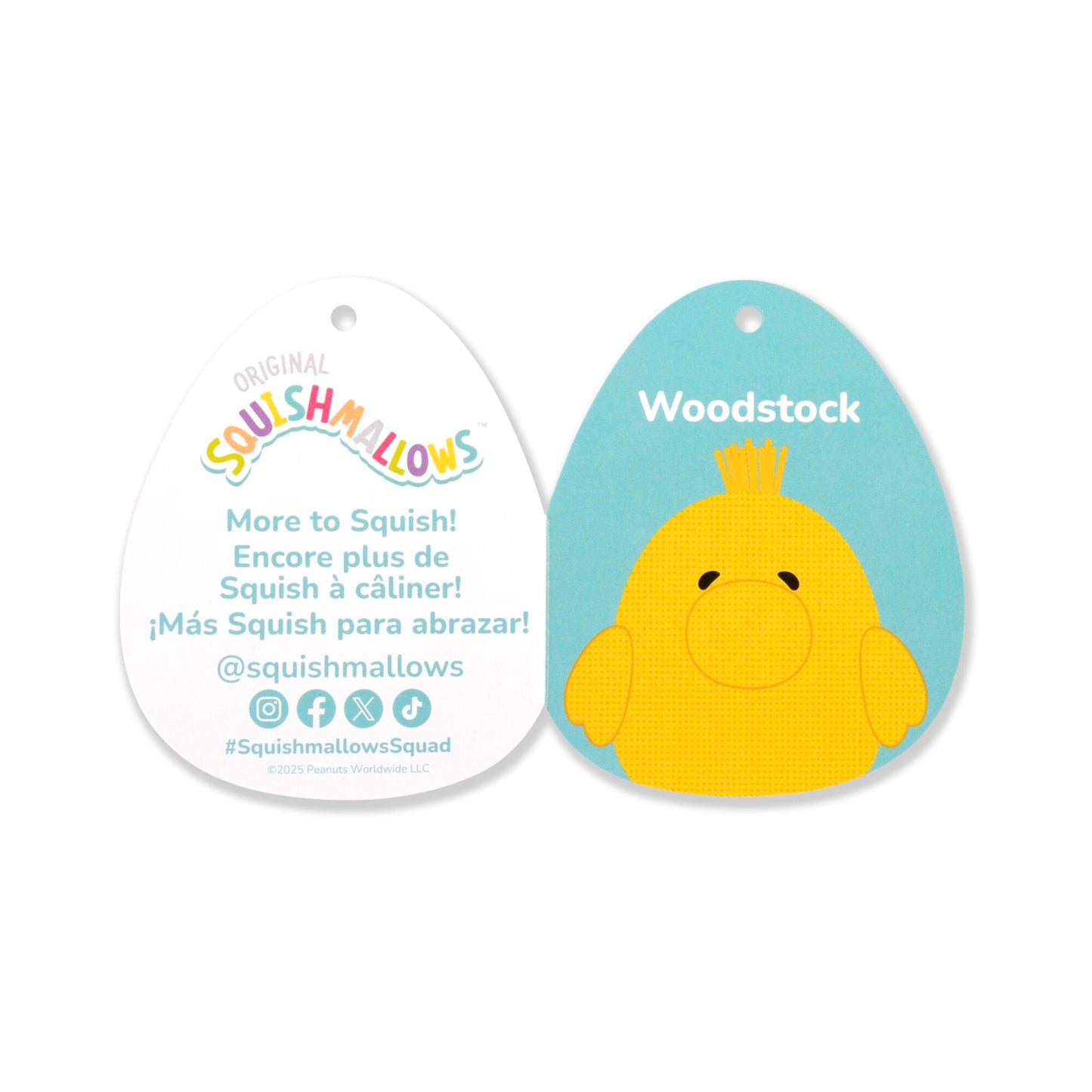 Squishmallows Peanuts 75th Anniversary 8" Comic Style Woodstock | Jazwares