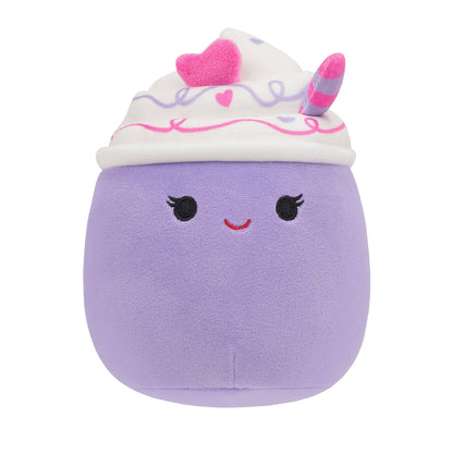 Squishmallows 5" Cheksa the Purple Valentine's Day Drink | Jazwares