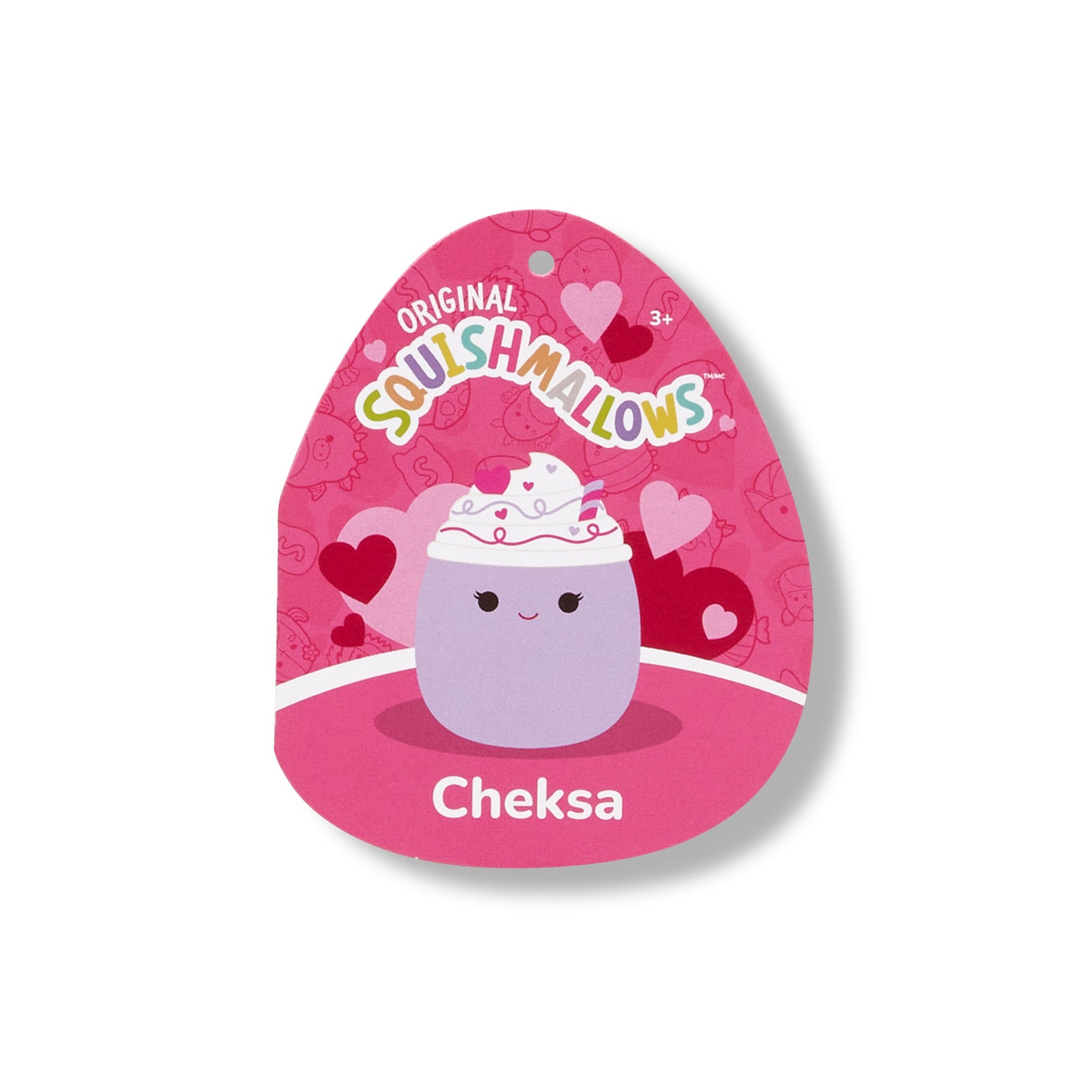 Squishmallows 5" Cheksa the Purple Valentine's Day Drink | Jazwares