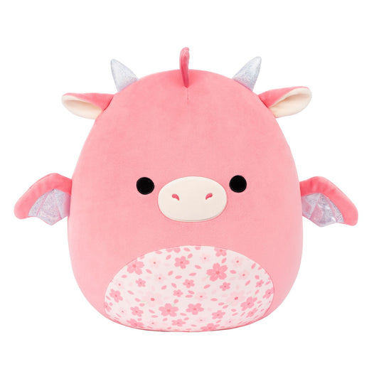 Squishmallows 14" Aegi the Pink Dragon with Sakura Print Belly | Jazwares