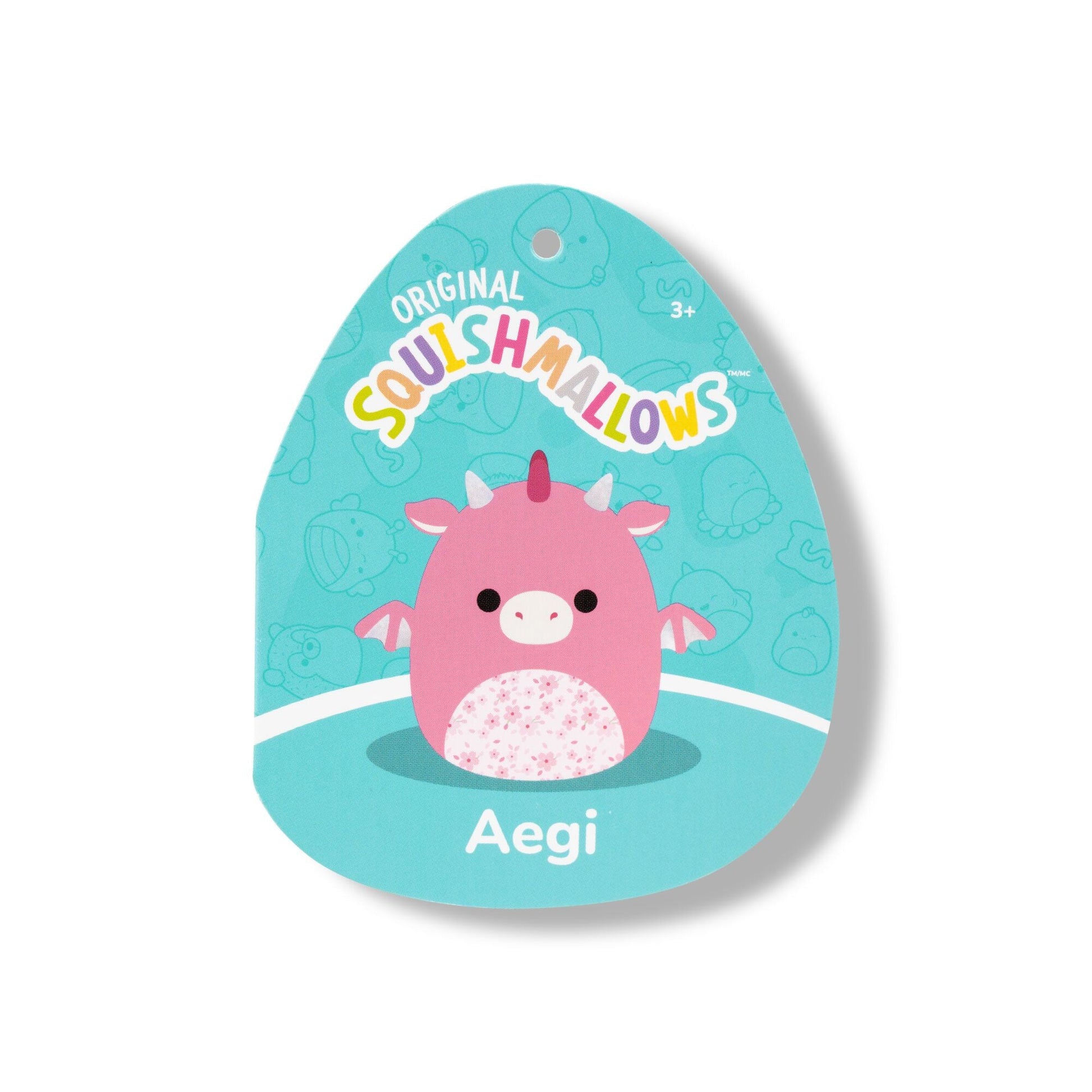 Squishmallows 14" Aegi the Pink Dragon with Sakura Print Belly | Jazwares