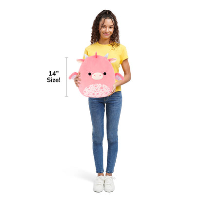 Squishmallows 14" Aegi the Pink Dragon with Sakura Print Belly | Jazwares