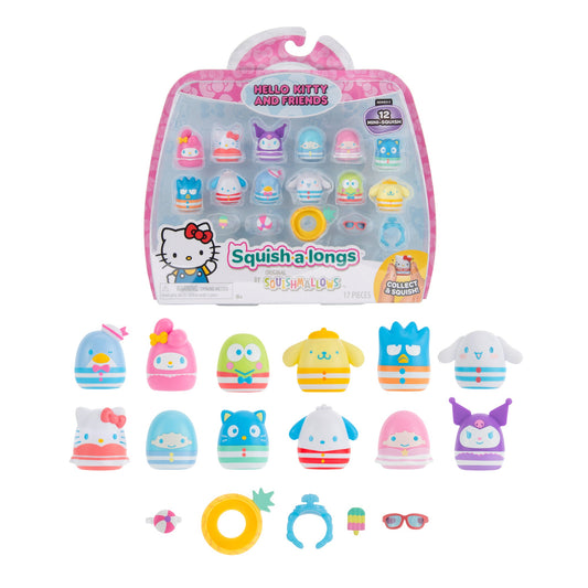 Squish-a-longs Hello Kitty and Friends Pool Party 12-Pack | Jazwares
