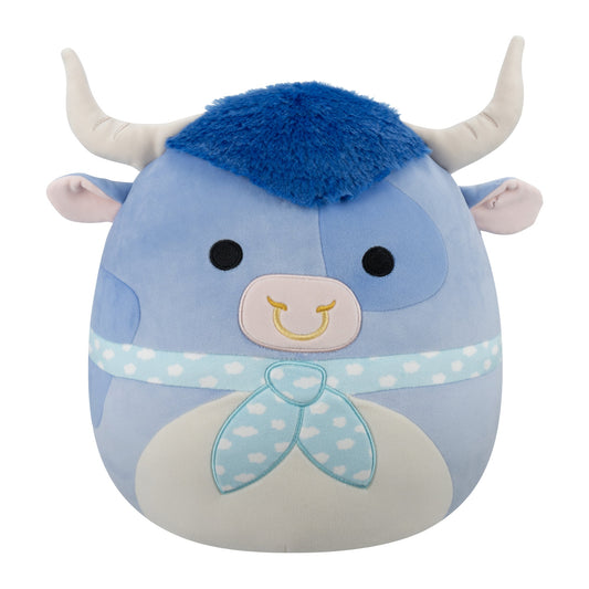 Squishmallows 12" Bermayeh the Blue Bull with Ascot | Jazwares