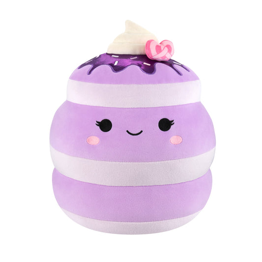 Squishmallows 12" Una the Ube Pancakes with Pink Pretzel | Jazwares