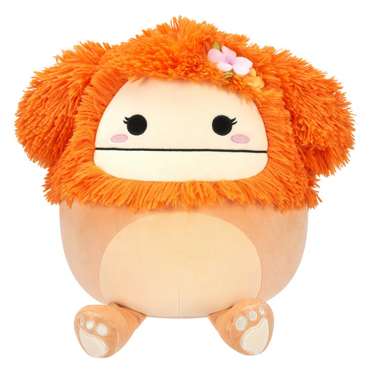 Squishmallows 12" Shasta the Peach Bigfoot with Tropical Flower | Jazwares