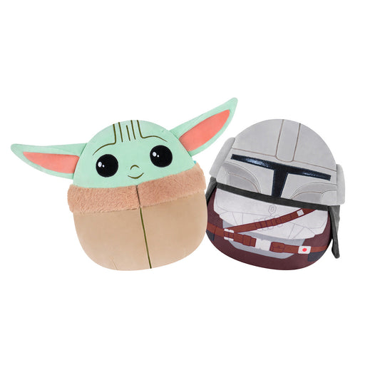 Squishmallows 8" Star Wars Mandalorian and Grogu 2-Pack | Jazwares