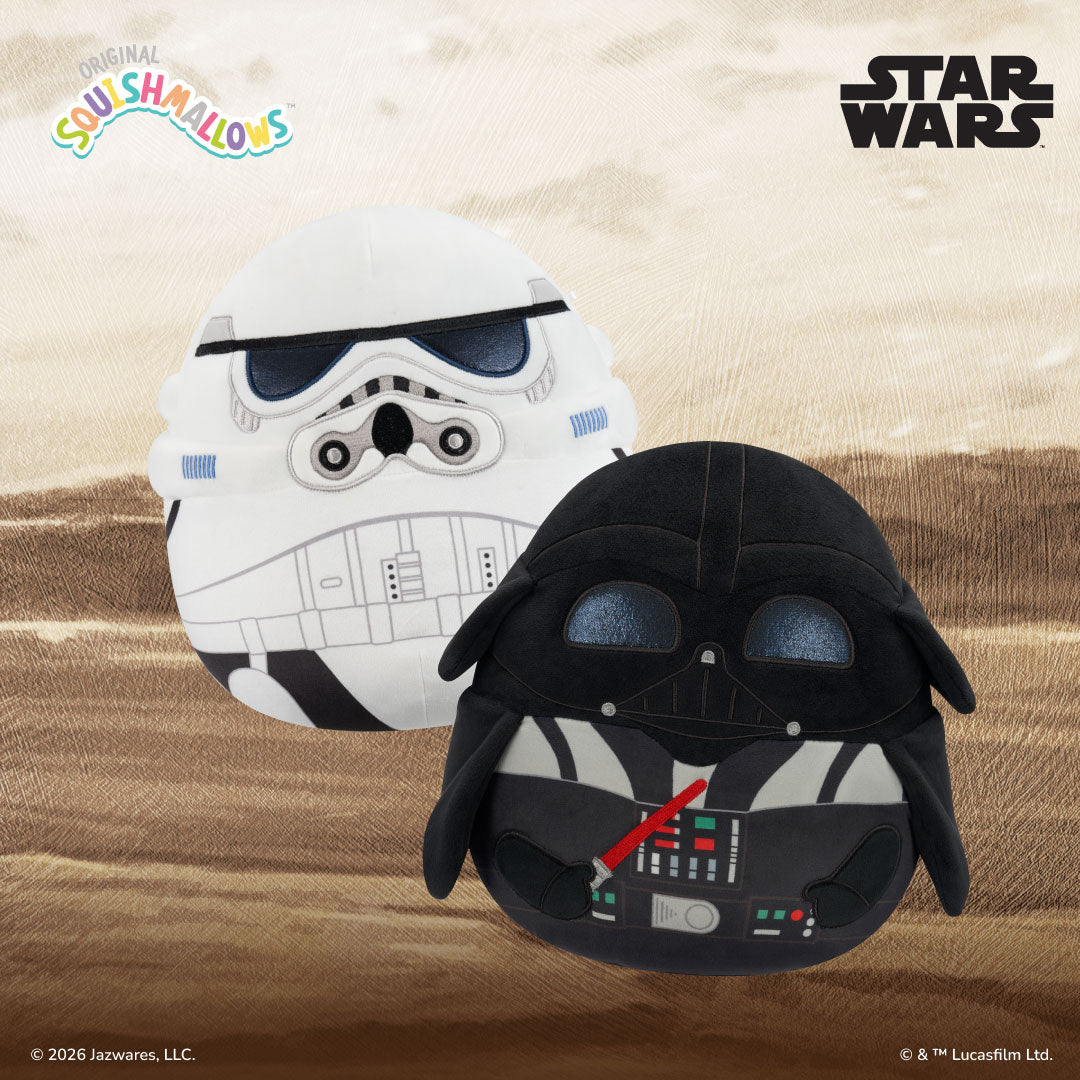 Squishmallows 12" Star Wars Darth Vader and Stormtrooper 2-Pack | Jazwares