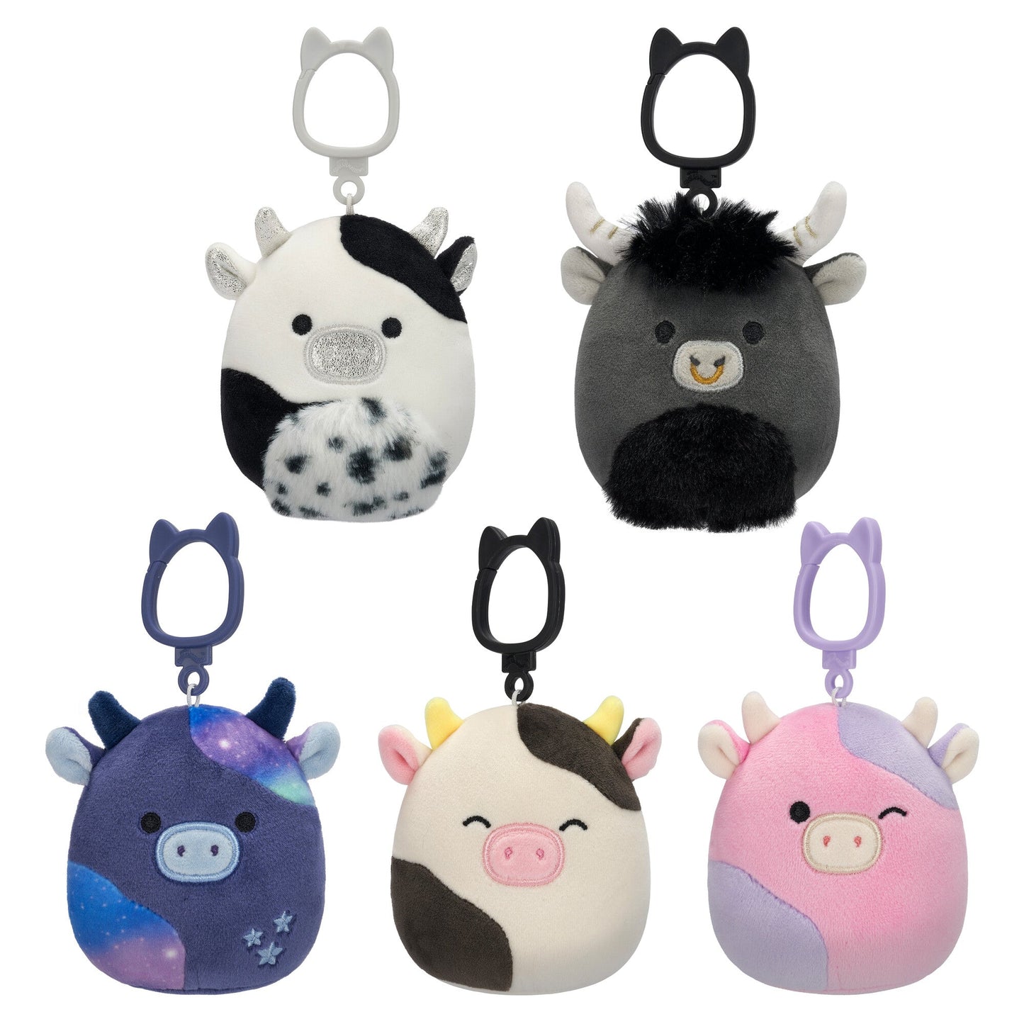 Squishmallows Select Series 3.5-Inch Cow Clip Multipack | Jazwares