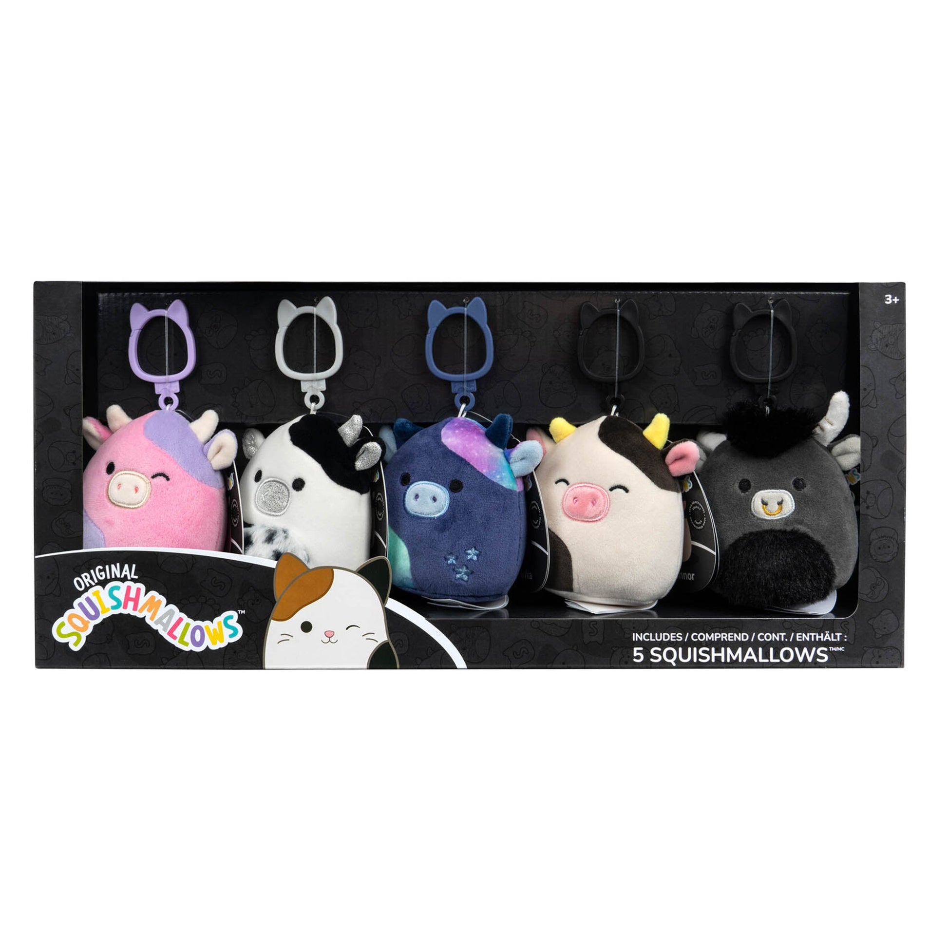 Squishmallows Select Series 3.5-Inch Cow Clip Multipack | Jazwares