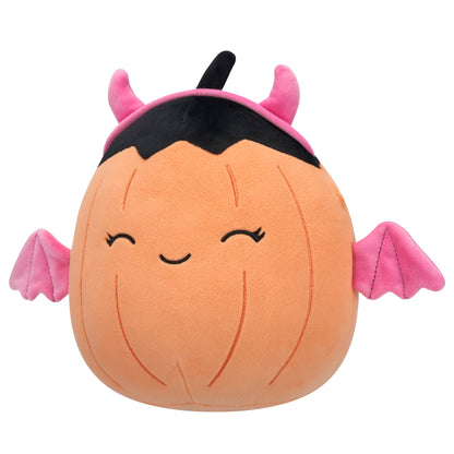 Squishmallows 8" Margie the Pastel Orange Pumpkin in Pink Devil Costume | Jazwares