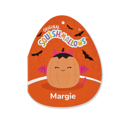 Squishmallows 8" Margie the Pastel Orange Pumpkin in Pink Devil Costume | Jazwares