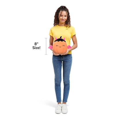 Squishmallows 8" Margie the Pastel Orange Pumpkin in Pink Devil Costume | Jazwares