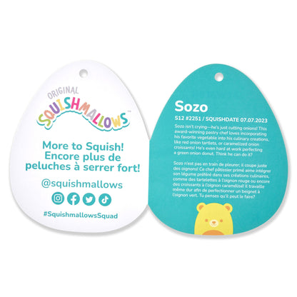 Squishmallows 12" Sozo the Neon Yellow Bear | Jazwares
