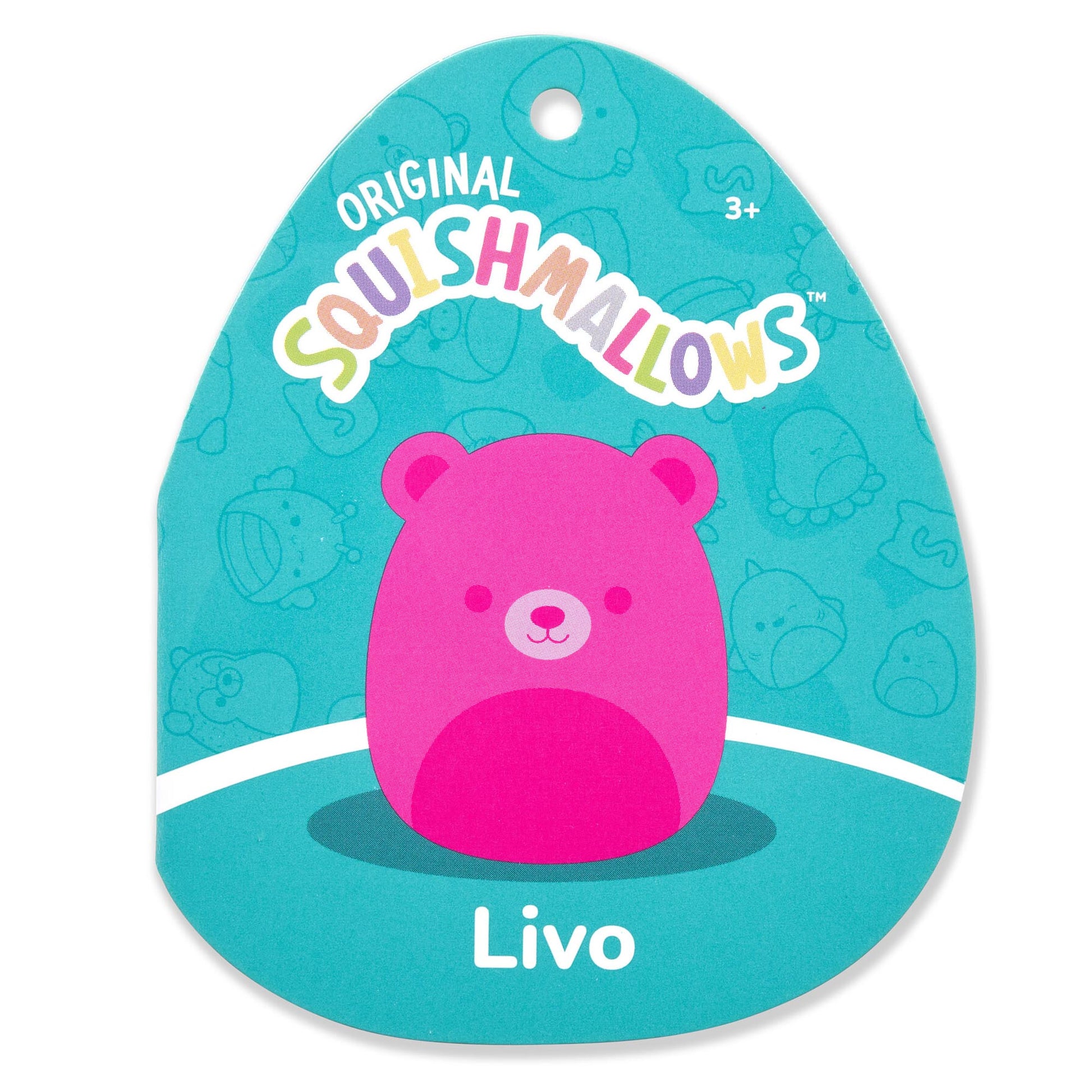 Squishmallows 12" Livo the Neon Pink Bear | Jazwares